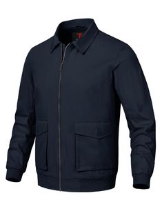 PRICES MAY VARY. Shell: 100% Cotton, Lining: 100% Polyester Imported Zipper closure Machine Wash Well made and sturdy 100% cotton fabric resists wear and tear for cool Spring and Fall weather use and it is not overly insulated to overheat you Mens Work Jackets feature classic laydown collar and full-zip closure, which suits for casual wear in addition to work. To wear a tshirt or long sleeve shirt underneath will feel fully comfortable 6 Pockets: Lightweight cotton jackets with 2 big straight po Work Coats, Mens Work Jacket, Shirt Collar Styles, Work Coat, Heavy Jacket, Heavy Coat, Fall Coat, Jacket For Men, Fall Weather