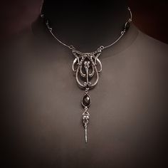 Hand Forged Spiritual Jewelry For Larp, Bronze Ankh Necklace, Bronze Ankh Metal Jewelry, Bronze Ankh Shaped Metal Jewelry, Formal Gunmetal Metal Jewelry, Elegant Nickel-free Ankh Jewelry, Nickel-free Ankh Elegant Jewelry, Nickel-free Ankh Shaped Elegant Jewelry, Nickel-free Ankh Jewelry