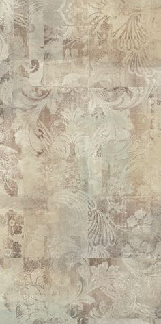 an old wallpaper with many different designs on it