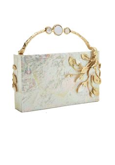 Brancuse Clutch in Pearl | Over The Moon Modern Clutch, Wedding Wardrobe, Mother Of Pearl Inlay, Pearl Inlay, Bridal Clutch, Handbag Heaven, Matte Satin, Pearl Shell, Day Bag