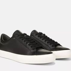 The Fulton Sneaker Is Crafted Of Smooth Leather In A Classic, Minimalist Silhouette. Lace-Up Closure. Rounded Toe. Professional Clean Only. 100% Leather. Imported. Fit Midsole Measures 1.37". Men’s Black Unlined Leather Sneakers Size 11 1/2, Leather Sneakers, Smooth Leather, Womens Shoes Sneakers, Shoes Sneakers, Lace Up, Women Shoes, Sneakers, Women Shopping