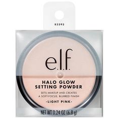 Want to make your skin look like its wearing a beauty filter? The silky, weightless texture of e.l.f. Halo Glow Setting Powder drapes the skin for a dreamy, blurring, soft-focus finish. Created with finely milled synthetic sapphire particles to give your skin a soft glow, helps smooth the appearance of fine lines, and blur imperfections.Formulated to keep shine at bay and ensure makeup looks and feels fresh throughout the day.e.l.f. uses lab-created sapphire for eco-friendly purposes.Proud to be Elf Halo Glow Setting Powder, Halo Glow Setting Powder, Elf Halo Glow, Halo Glow, Loose Setting Powder, Nursery Night Light, Skin Shine, Greeting Card Box, Makeup Idea