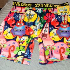 Spongebob Boxer Briefs Make You Feel And Look Sexy! (Large) Playful Multi-pack Boxer Briefs, Casual Multicolor Short Boxer Briefs, Multicolor Sports Boxer Briefs, Fun Multicolor Bottoms For Loungewear, Fun Multicolor Bottoms For School, Casual Multicolor Sports Boxer Briefs, Fun Multicolor Bottoms With Cartoon Print, Fun Multicolor Cartoon Print Bottoms, Fun Multicolor Character Print Bottoms