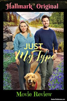 the movie poster for just my type with a man and woman walking a dog on a leash