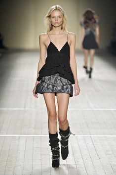 Isabel Marant Skirt Outfit, Isabelle Marant, 2009 Fashion, Isabel Marant Boots, Skirt Boots