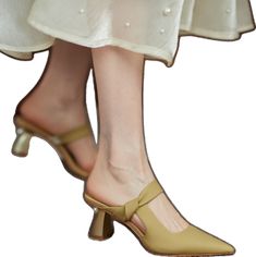 Formal Spring Clogs With Deep Heel Cup, Spring Slip-on Pointed Toe Clogs, Pointed Toe Sandals With Wooden Heel, Slip-on Pointed Toe Clogs For Spring, Elegant Beige Clogs For Spring, Chic Beige Open Heel Clogs, Beige Closed Toe Kitten Heels With Padded Heel, Pointed Toe Clogs With Leather Sole For Spring, Spring Clogs With Leather Sole And Pointed Toe