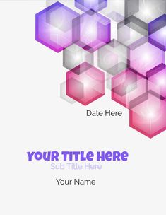 a purple and pink hexagonal background with the text your title here