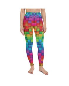 Rainbow Blocks Yoga Capris – GearBunch Playful Stretch Activewear For Yoga, Playful Fitted Yoga Activewear, Playful Fitted Activewear For Yoga, Playful Fitted Workout Bottoms, Casual Stretch Rainbow Bottoms, Sporty Multicolor Pants For Spring, Playful Stretch Multicolor Activewear, Playful Multicolor Stretch Activewear, Fitted Multicolor Athleisure Yoga Pants