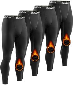 PRICES MAY VARY. Heated and Warm:The mens thermal compression pants are designed for you to keep the warm in winter.Fleece lined inside help you preserve heat when you stay in cold weather. 4 Way Stretch:Mens thermal baselayer made of stretchable fabric,these thermal tights pants can effectively protect muscles and reduce muscle shaking during intense exercise. Moisture Wicking: The fabric of thermal compression pants is quick-drying and breathable,both at home or after sport, these thermal legg Mens Compression Pants, Thermal Tights, Thermal Pants, Thermal Leggings, Mens Compression, Mens Thermals, Muscle Fatigue, Winter Leggings, Compression Pants