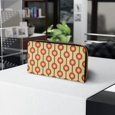 Funky 70s Retro MCM Brown, Orange & Beige Zipper Wallet Retro Rectangular Travel Wallet, Retro Wallets With Interior Card Slots, Retro Style Rectangular Wallets For Daily Use, Retro Rectangular Wallets For Daily Use, Retro Wallet With Interior Card Slots, Retro Wallets With Card Slots For Everyday Use, Vintage Wallets With Zipper Closure, Retro Wallets With Interior Card Slots For Daily Use, Vintage Wallet With Zipper For Everyday Use