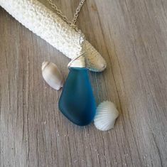 "Aloha! These design shows my love for this beautiful island of Hawaii. This is a sea glass pendant with a tarnish resistance silver plated chain necklace.The chain is a 20 inches long (can be customized from 30 inch down to any length if you leave me a note with the order for the preferred length) with a lobster claw catch. This handmade in Hawaii jewelry gift is from cultured sea glass that are specially formed into its shape for jewelry making. Each comes with a gift box with \"handmade by yi Blue Sea Glass Necklace, Wire Wrapped Turquoise, Ocean Earrings, Hawaii Jewelry, Beachy Jewelry, Necklace Gift Box, Sea Glass Bracelet, Hawaiian Jewelry, Jewelry Beach