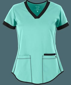 Aren't these cute? We like the Junior Fit and the bottom hem. The large pockets come in handy. STRETCH Junior Fit 3 Pocket Top by Barco NRG Scrubs Scrub Suit Design, Nurses Uniform Tops, Scrubs Uniform Black, Nursing Outfit, Scrubs Nursing Uniforms, Scrubs Pattern, Surgical Green Scrubs, Walmart Scrub Top, Womens Scrub Tops