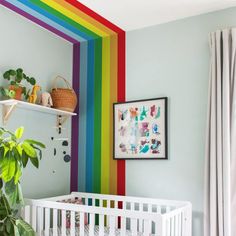 PRICES MAY VARY. Rectangle rainbow wall sticker decal size: 125.98" x 15.75". Recommend NOT to use it on textured walls. The rougher the surface is the more air will be trapped in, will result in poorer adhesion Material: made of PVC with adhesive in the back. It works on smooth, clean, dry and flat surfaces. Durable, water-resistant, easy to handle and clean Just peel and stick. Can be cut and DIY as needed. Perfect on the ceiling, wall, door frame decoration. Suitable for home, school, kids room, office, etc. A two person project: positioning these stickers with masking tape (NOT included) first, person one peels back the backing of the sticker towards the wall, person two holds the sticker to the wall and press it to the wall to ensure no bubbles and wrinkles. Please slow peels off the Playroom Door, Kids Room Rainbow, Boys Room Mural, Pastel Rainbow Wall, Rainbow Wall Mural, Boho Rainbow Wall, Girl Bed, Wallpaper Large, Cloth Diy