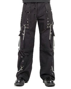 MEN'S ELECTRO BONDAGE RAVE GOTHIC CYBER CHAIN GOTH JEANS PUNK ROCK PANTS Dark Wear Men, Goth Jeans, Step Chain, Gothic Trousers, Cook Ideas, Emo Shirt, Chain Jeans, Menswear Design, Gothic Shorts