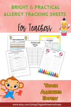 Make allergy and medication tracking simple with this bundle. Ideal for childcare settings, each sheet is editable and printable, ensuring caregivers have crucial information at their fingertips. Keep every child safe and cared for 🎉 Toddler Allergies, Medication Tracker, Name List, Medical Information, Toddler Meals, Kids Safe