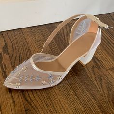 Custom Bought For My Wedding Off Of Etsy! Made In Turkey, Size 38 (7.5) Never Worn Them Because The Left Heel Is Missing Beads On The Outside Because The Seller Forgot. They Had To Remake And Ship Another Pair. Accepting Offers! Light Pink Wedding Shoes, Floral Bridal Shoes, Spring Wedding Shoes, Closed Toe Wedding Shoes, 2026 Wedding, Kitten Heel Wedding Shoes, Embroidered Heels, Pink Wedding Shoes, Light Pink Wedding