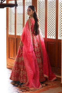 Pakistani Wedding Dress in Pishwas and Lehenga Style is a traditional masterpiece that will give you a head-turning look on the big day. Embroidery and hand-crafted embellishments make this stunning Pishwas Dress your foremost priority for the wedding. Pishwas Frock The Pishwas Frock has a stunning pink color and it comes in premium organza fabric. The Pishwas Dress is gracefully emblazoned with embroidery, tilla, gota, and gold work. Beaming details, pearls, mirror work, and sequins enhance the Ayeza Khan Wedding, Ayeza Danish, Suzuki Bikes, Aiza Khan, Organza Lehenga, Pakistani Wedding Dress, Lehenga Style, Ayeza Khan, Indian Bridal Dress