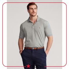 in stock Fitted Cotton Timeless Tops, Classic Relaxed Fit Polo Shirt For Work, Timeless Summer Tops With Spread Collar, Classic Gray Cotton Polo Shirt, Classic Polo Shirt For Business Casual, Classic Business Casual Polo Shirt, Classic Shirt For Casual Gatherings, Classic Relaxed Fit T-shirt For Work, Elegant Cotton Polo Shirt For Business Casual