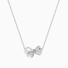 Effy 925 Sterling Silver Diamond Bow Necklace Shop Board, Butterfly Jewellery, Pinterest Shop, Dream Bags, Diamond Bows, Bow Necklace, Effy Jewelry, Butterfly Jewelry, Jewelry Stand