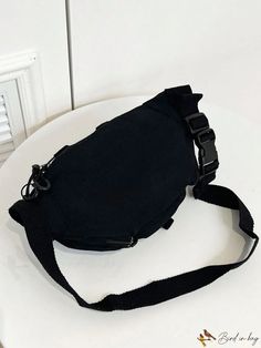 BirdinBag - Outdoor Waterproof Black Fanny Pack with Front Pocket - Ideal for Active Adventures Casual Outdoor Pouch Belt Bag, Casual Outdoor Belt Bag With Adjustable Strap, Outdoor Waterproof Black Chest Bag, Black Large Capacity Chest Bag For Outdoor Activities, Casual Belt Bag With Removable Pouch For Outdoor Activities, Casual Belt Bag With Removable Pouch For Outdoor, Black Large Capacity Chest Bag For Outdoor, Large Capacity Black Chest Bag For Outdoor Activities, Black Pouch Belt Bag For Outdoor Activities