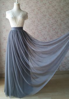 WEDDING TULLE SKIRT GRAY, High Waisted Tulle Skirts, Gray Tulle Skirt, Floor Length Bridesmaid Tulle Skirt, White Tulle Skirt, Plus Size, CUSTOM Available * We offer 5 skirt lengths, Please add the skirt length in the note for your order. Regular Maxi: 42 in Waist to Hem P... Skirt For Wedding Guest Plus, Luxury Floor-length Wedding Skirt, Tulle Skirt Floor Length, Wedding High Waisted Skirt, Cheap Formal Long Skirt, Luxury Tulle Maxi Skirt For Wedding, Luxury Flowy Skirt For Bridesmaids, Cheap Summer Wedding Skirt, Bridal Skirt Color