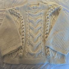 This Cozy Ivory H&M Sweater Is Brand New Without Tags. It’s In Perfect Condition And Ready To Wear. Womens Small With A Boxy Comfy Fit. H&m Clothes Women, Cozy Knitted H&m Sweater, H&m Long Sleeve Chunky Knit Sweater, H&m White Winter Sweater, Cozy Crew Neck Sweater From H&m, Cozy H&m Crew Neck Sweater, Knit Sweatshirt, S Crew, Comfy Fits