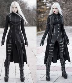 Gothic Clothing, Gothic Steampunk, Coat For Women, Looks Black