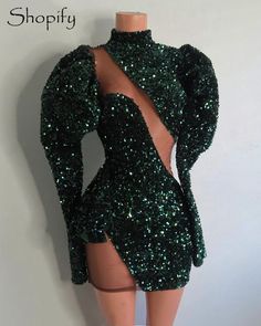 Emerald Green Birthday Dress, Green Sequin Dress Short, Bachata Dress, Green Sequence Dress, Birthday Sequin Dress, Green Sequins Dress, African Midi Dress, Sparkly Evening Dress, Green Sequin Dress