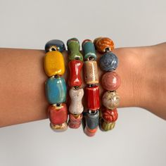 🌟 Handcrafted Design: Each bracelet is carefully made with premium ceramic beads in a range of vibrant colors. 🌟 Adjustable Fit: Features a durable cord with adjustable sizing for comfort and easy wear. 🎁 Gift-Ready: Ideal for birthdays, anniversaries, or simply to say "thinking of you." 🌞 Versatile Style: Lightweight and comfortable, suitable for all-day wear. Bracelet length can be selected from the variations tab. Colors and tones may vary slightly depending on your screen's brightness and display settings. 📨 Feel free to message us with any questions. We're here to help! 🛫  Processing & Shipping: Processing: 1-2 business days.  Shipping: 6-8 business days for the US, CA, and EU. (Express shipping option is available.) ⤵️ Explore More: Discover our curated collection! https://www. Ceramic Beads Bracelet, Stretchy Beaded Bracelet, Colorful Ceramics, Jewelry Workshop, Ceramic Jewelry, Ceramic Beads, Jewelry Unique, Bracelet For Women, Bead Bracelet