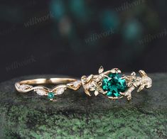 - Metal: Solid gold(10K/14K/18K white/yellow/rose gold),925 sterling silver,platinum available- Main Stone: 6.5mm round cut lab emerald.- Accent Stone: lab emeralds and diamonds or moissanites.- Wedding Band Stone: lab emeralds and diamonds or moissanites..- Can be personalized: Yes Green Emerald Engagement Ring, Diamond Ring Women, Emerald Engagement Ring Green, Gemstone Jewelry Earrings, Emerald Engagement Ring Set, Set Jewelry, Ladies Diamond Rings, Emerald Engagement, Engagement Ring Set