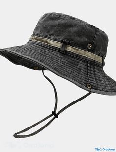 OrcaJump - Sombreros de Algodón para Hombres y Mujeres - Deportes al Aire Libre, Color Sólido, Ala Ancha, Senderismo, Pesca y Visera Lavada Black Breathable Bucket Hat For Outdoor Activities, Black Breathable Wide Brim Bucket Hat, Black Wide Brim Breathable Bucket Hat, Black Brimmed Bucket Hat For Outdoor Activities, Black Breathable Bucket Sun Hat, Breathable Black Bucket Sun Hat, Breathable Casual Bucket Hat For Camping, Black Breathable Bucket Hat, Casual Breathable Hats For Outdoor Activities