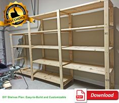 the shelves are being constructed and ready to be used