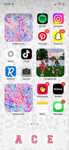 an iphone screen with different icons on it