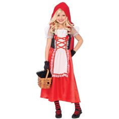 Pretty storybook look dress with attached apron and lace up bodice detail has sheer puff sleeves and includes a detachable red hooded cape Gloves stockings and basket are not included Features . Red Riding Hood 2 Piece Child Costume Specifications . Gender Child. Size Medium Morris is costumer to the stars We are well known for their unique life like mascot and animal costumes the Morris gorilla suits were used literally by hundreds of magicians TV shows and in many feature films We provide attractive costumes which are very comfortable with high standards We can take everyone to the imagination world where they travel with their stars Leg Avenue Costumes, Childrens Halloween Costumes, Hood Clothes, Riding Hood Costume, Fairy Tale Costumes, Hood Girls, Red Riding Hood Costume, Girls Fancy Dress, Beer Outfit