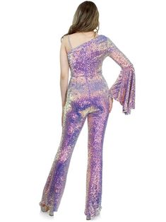 Marc Defang 8004 Sequin Bell Sleeve Pageant Jumpsuit Overskirt Fun Fashion Price is inclusive of overskirt Fully beaded jumpsuit Single off shoulder Bell sleeve Crystalized shoulder strap Option of matching overskirt Knitted inner comfort lining Available Sizes: 00-16 Available Colors: Baby Pink, Light Purple (Lilac) Summer Banquet Fitted Jumpsuits And Rompers, Fitted Jumpsuits And Rompers For Summer Banquets, Fitted Jumpsuits And Rompers For Summer Banquet, Party Overalls Jumpsuits And Rompers, Spring Party Overalls Jumpsuits And Rompers, Fitted Jumpsuits And Rompers For Cocktail Parties, Fitted Sleeveless Jumpsuits For Banquet, Purple Party Bottoms For Spring, Purple Bottoms For Spring Party