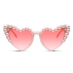 Introducing our Heart-Shaped Pearl Embellished Sunglasses, a romantic and elegant accessory that combines the unique heart-shaped frames with exquisite pearl embellishments. These sunglasses are designed to add a touch of sophistication and luxury to your look while providing both style and sun protection.Elevate your style and add a touch of romance with the Heart-Shaped Pearl Embellished Sunglasses. Let the unique shape and exquisite pearl decorations make a statement and enhance your look wit Elegant Heart-shaped Sunglasses With Tinted Lenses, Elegant Heart-shaped Tinted Sunglasses, Elegant Pink Sunglasses For Party, Elegant Heart-shaped Party Sunglasses, Elegant Pink Party Sunglasses, Heart-shaped Sunglasses For Summer Weddings, Chic Heart-shaped Sunglasses For Summer, Heart-shaped Wedding Sunglasses For Summer, Elegant Valentine's Day Party Sunglasses