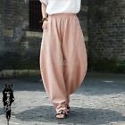 Womens Cotton Linen Loose Wide Leg Suspender Pants Bib Jumpsuits Linen New | eBay Bloomers Pants, Casual Blouse Shirts, Chiffon Tank Tops, Balloon Pants, Women Shirt Top, Tunic Tops Casual, Casual Tunics