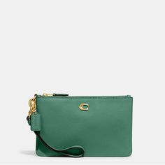 Brand New! Product Details Polished Pebble Leather Two Credit Card Slots Zip-Top Closure, Fabric Lining Detachable Wrist Strap 7 1/2" (L) X 4 3/4" (H) X 1/2" (W) Fits An Iphone Or Android Green On-the-go Pouch, Elegant Wristlet With Zipper Pouch For On-the-go, Elegant Coach Pouch For Everyday, Elegant Green Bag With Zipper Pouch, Elegant Everyday Coach Pouch, Elegant Green Pouch Wallet, Coach Everyday Bags With Wrist Strap, Chic Coach Bag With Wrist Strap, Green Bags With Wrist Strap For Daily Use