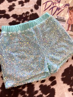 Lauren's Sequin Shorts *Mint Making Shorts, Sequin Shorts, Purple Glitter, Makeup Videos, In Style, Sequin, Cute Outfits, Sparkle, Mint