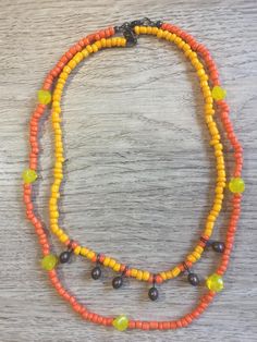 colorful, two necklaces for the price of one Two Necklaces, Bead Necklaces, Pendant Necklaces, Necklace Etsy, Jewelry Necklace Pendant, Hand Made, Beaded Necklace, Jewelry Necklaces, Necklaces