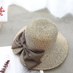 Summer Casual Solid Straw Bow Hat ACCESSORIES One Size Khaki Summer Jumpsuit Casual, Mens Smart Casual Outfits, Mens Smart Casual, Jumpsuit Summer, Boho Style Dresses, Denim And Lace, Mens Accessories Jewelry, Dresses By Length, Kids Sweater