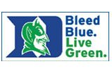 the logo for bleed blue live green