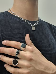 Aesthetic Man, Necklace Length Guide, Rings Aesthetic, Why Do Men, Men Love, Man Men, Best Jewelry, Silver Gifts, Men's Rings