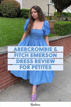 I’m a petite PureWow editor and the Abercrombie & Fitch Emerson poplin puff-sleeve midi is my favorite dress for summer wedding season. It’s breezy, comfortable and incredibly flattering. Plus, it nails the ‘Bridgerton’-inspired Regencycore trend. Read on for my full review. Dress For Summer Wedding, Abercrombie Traveler Mini Dress, Abercrombie Blue Floral Dress, It Nails, Bridgerton Inspired