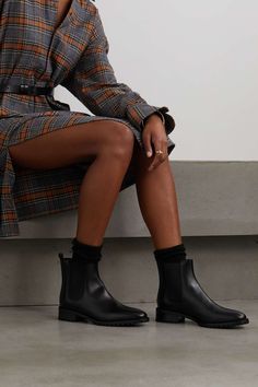 MANOLO BLAHNIK Chelata 30 leather Chelsea boots | NET-A-PORTER Ankle Chelsea Boots Outfit, Chelsea Boots Outfit, Lady M, Manolo Blahnik Shoes, Fall 23, Black Chelsea Boots, Leather Chelsea Boots, Shoes Boots Ankle, Fall Shopping