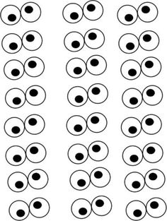 black and white circles are arranged in the shape of an eye, which is half circle