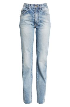 Nili Lotan Joan High Waist Jeans | Nordstrom Modern High-rise Light Wash Jeans, Faded Jeans With Pockets And Straight Hem, Faded Jeans With Straight Hem, Rigid Denim Flare Jeans With Straight Hem, Classic Faded Jeans With Straight Hem, Faded Jeans With Straight Hem And Five Pockets, Straight Light Wash Jeans With Belt Loops, Classic Faded Straight Jeans, Classic Straight Faded Jeans