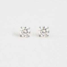 Classic Diamond Studs - The Clear Cut Collection Diamond Studs, Timeless Pieces, Jewelry Box, Jewelry Collection, Yellow Gold, Stud Earrings, Engagement Rings, Yellow, Gold