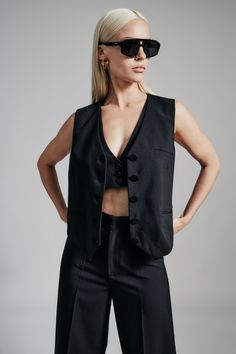 Wear now and seasons beyond. The Marla Longline Vest is made from a lightweight summer fabrication. It features a contemporary longline design with an open front, button closures and a sleeveless shape.

SIZING: True to size. AU: Model wears a size 8 / US: Model wears a size 4.

FABRICATION: Main: 80% polyester, 16% viscose, 4% elastane, Lining: 95% polyester, 5% elastane

- Lightweight fabrication
- Longline design
- Sleeveless
- Button closures Corsets Fashion, Mum Jeans, Day To Night Dresses, White Cocktail Dress, Essential Dress, Jumpsuit Jacket, Bodysuit Fashion, Wide Jeans, Party Tops