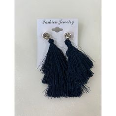 Copy of Tassel Dangle Earring - Salmon Pink | Swank Boutique Elegant Blue Fringe Jewelry, Elegant Blue Fringe Earrings, Trendy Blue Tassel Drop Earrings, Blue Fringe Earrings For Party, Blue Fringe Tassel Earrings For Party, Trendy Blue Tassel Earrings With Fringe, Trendy Blue Fringe Earrings, Elegant Blue Tassel Earrings, Blue Tassel Earrings